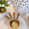 Inspire Me! Home Decor Gold Measuring Cups W/ Wood Handle