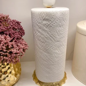 Inspire Me! Home Decor Gold White Top Paper Towel Holder