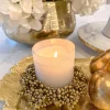 Inspire Me! Home Decor Gold Beaded Candle Wreath