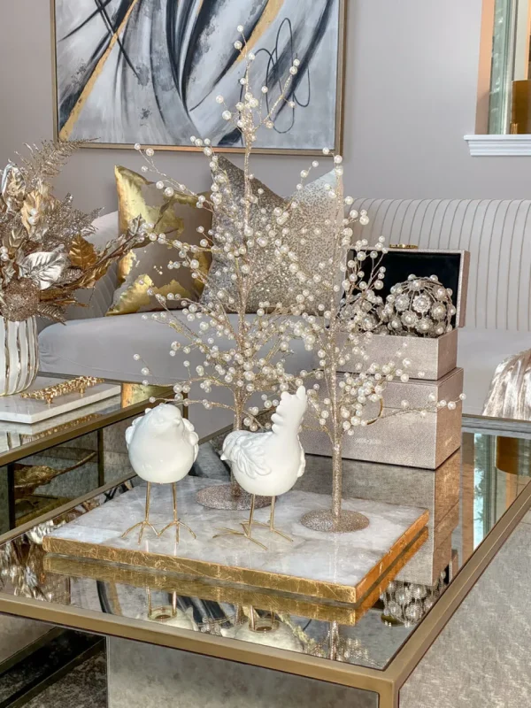 Inspire Me! Home Decor Gold Tree W/ Pearl