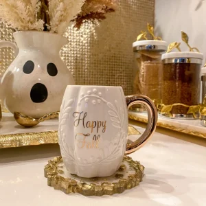 Inspire Me! Home Decor Gold Happy Fall Mug