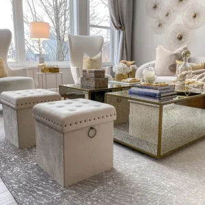 Inspire Me! Home Decor Gold Anastasia Storage Ottoman (4 Colors)