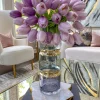 Inspire Me! Home Decor Gold And Colorful Glass Vase