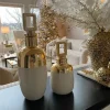 Inspire Me! Home Decor Gold And White Decorative Bottles (2 Sizes) Jars