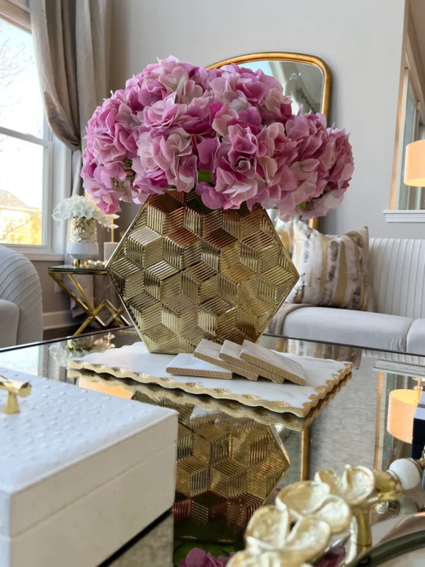 Inspire Me! Home Decor Gold Hexagon Vase