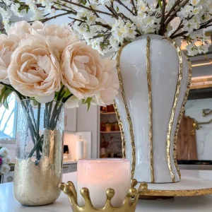 Inspire Me! Home Decor Gold Crown Candle Holder