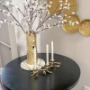 Inspire Me! Home Decor Gold Metal Tree Trunk Vase With Silver Bird