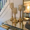 Inspire Me! Home Decor Gold Crystal Candleholders (Set Of 3)