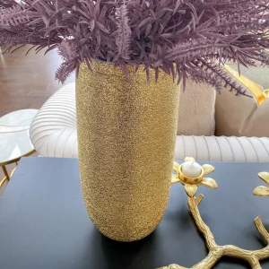 Inspire Me! Home Decor Gold Spun Textured Vase