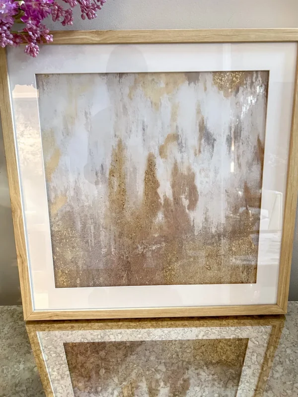 Inspire Me! Home Decor Gold Framed 2 Piece Art Set