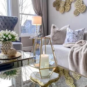 Inspire Me! Home Decor Gold And Glass Lantern