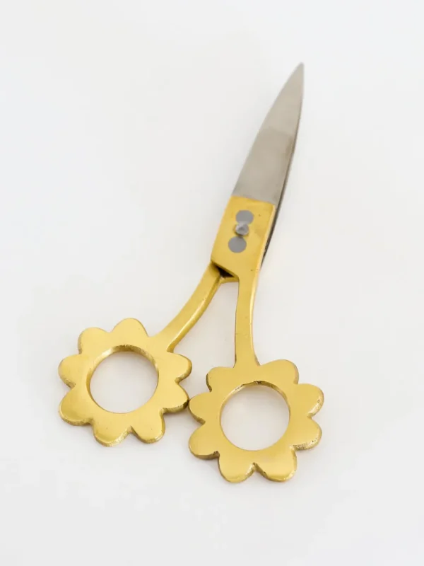 Inspire Me! Home Decor Gold Flower Handle Scissors