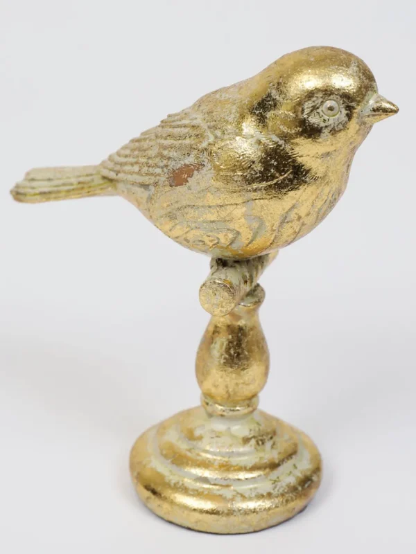 Inspire Me! Home Decor Gold Leaf Bird On Finial