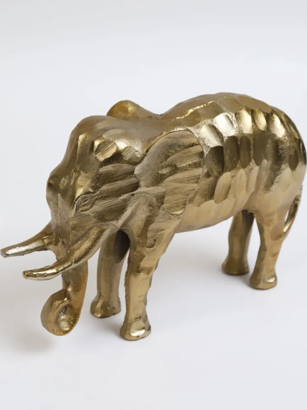 Inspire Me! Home Decor Gold Textured Metal Elephant Decor