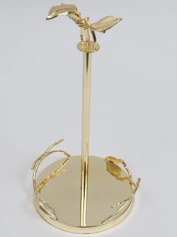 Inspire Me! Home Decor Gold Leaf Detailed Paper Towel Holder