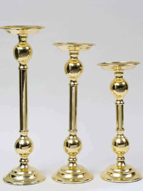 Inspire Me! Home Decor Gold Bead Detailed Candleholder (3 Sizes)