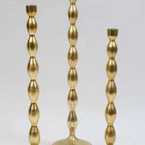 Inspire Me! Home Decor Gold Bead Floor Candle Stick (3 Sizes)