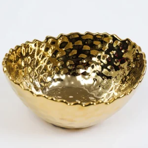 Inspire Me! Home Decor Gold Hammered Bowl