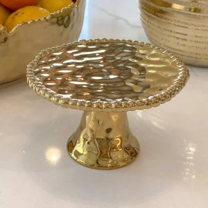 Inspire Me! Home Decor Gold Beaded Mini Cupcake Stand