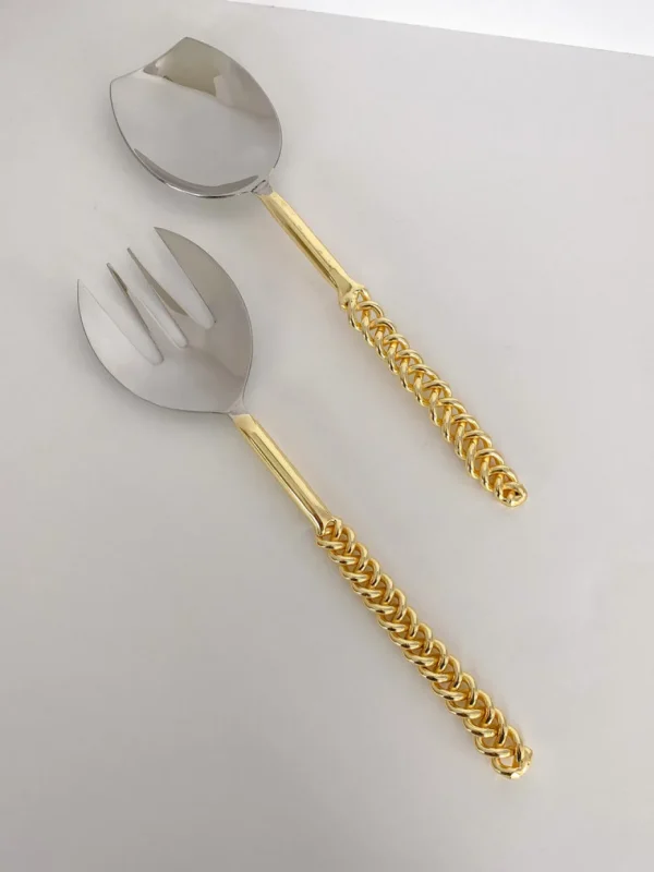 Inspire Me! Home Decor Gold Chain Salad Servers