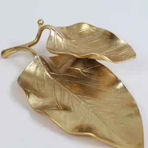 Inspire Me! Home Decor Gold Double Leaf Platter