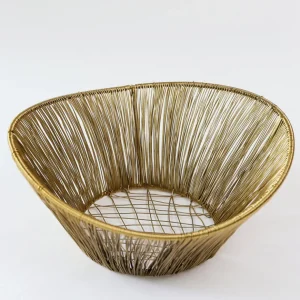 Inspire Me! Home Decor Gold Wire Metal Bowl