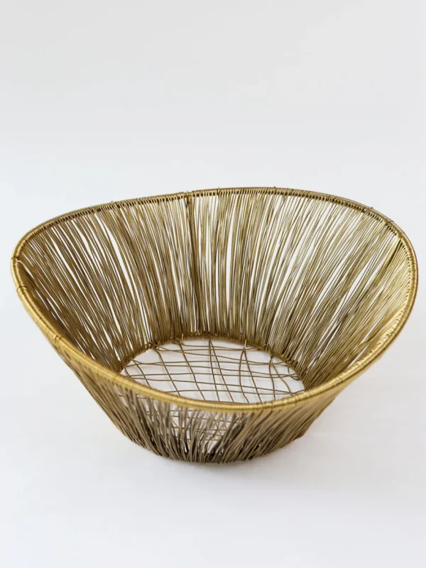 Inspire Me! Home Decor Gold Wire Metal Bowl