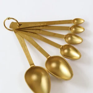 Inspire Me! Home Decor Gold Almond Shape Measuring Spoons