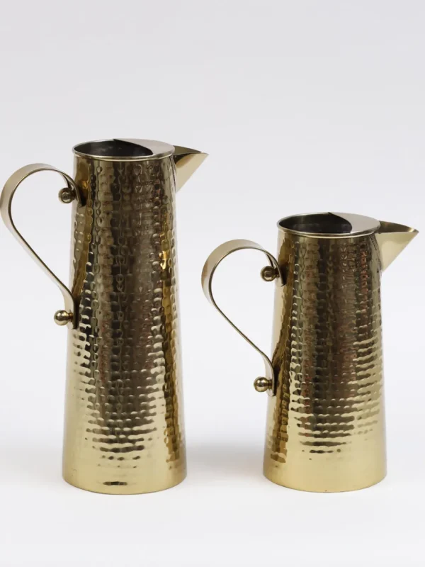 Inspire Me! Home Decor Gold Hammered Texture Pitcher (2 Sizes)