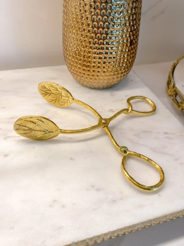 Inspire Me! Home Decor Gold Leaf Snack Tongs