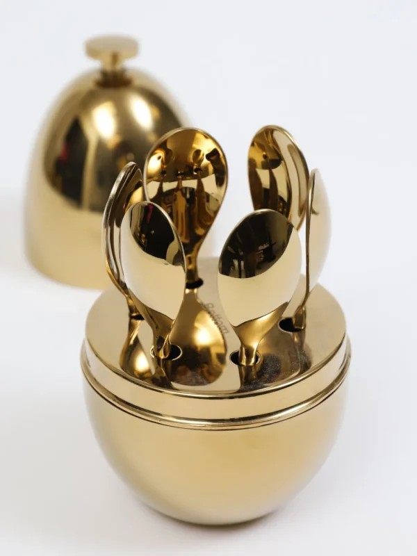 Inspire Me! Home Decor Gold Egg Shaped Utensil Holder (2 Styles)