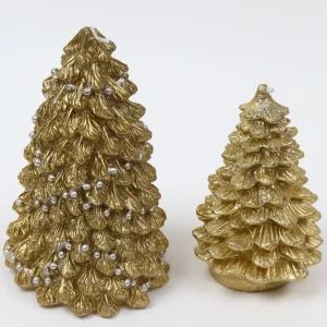 Inspire Me! Home Decor Gold Christmas Tree Candle (2 Sizes)