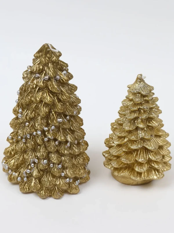 Inspire Me! Home Decor Gold Christmas Tree Candle (2 Sizes)