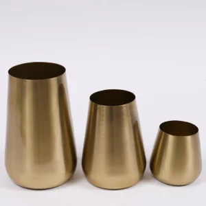 Inspire Me! Home Decor Gold Brushed Vase (2 Sizes)