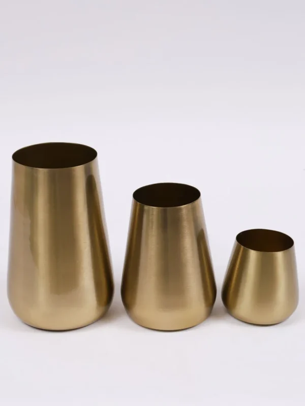 Inspire Me! Home Decor Gold Brushed Vase (2 Sizes)