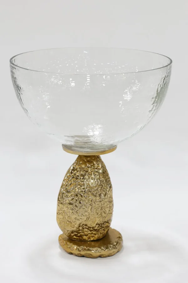 Inspire Me! Home Decor Gold Geode Base Pedestal Bowl