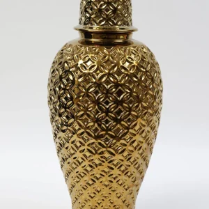 Inspire Me! Home Decor Gold Ginger Jar Lattice Design (2 Sizes)