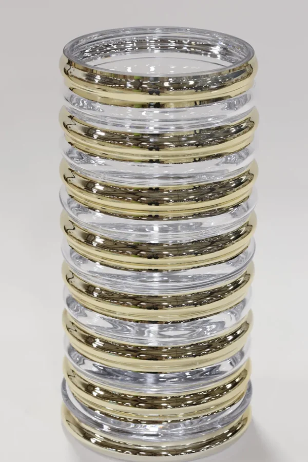 Inspire Me! Home Decor Gold Ribbed Glass Vase (2 Sizes)