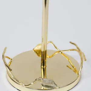 Inspire Me! Home Decor Gold Leaf Detailed Paper Towel Holder