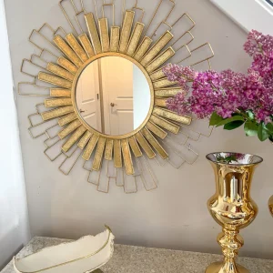 Inspire Me! Home Decor Gold Foil Sunburst Mirror