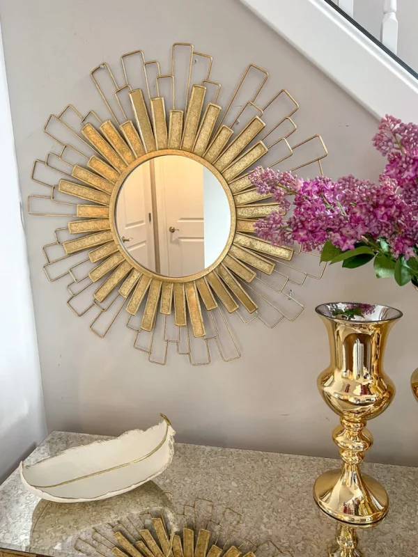 Inspire Me! Home Decor Gold Foil Sunburst Mirror