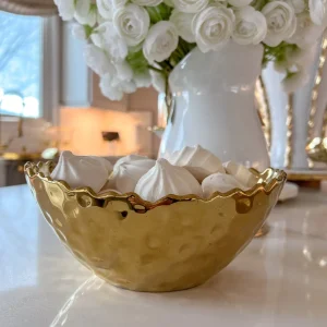 Inspire Me! Home Decor Gold Hammered Bowl