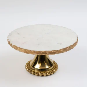 Inspire Me! Home Decor Gold Marble Cake Stand (2 Sizes)