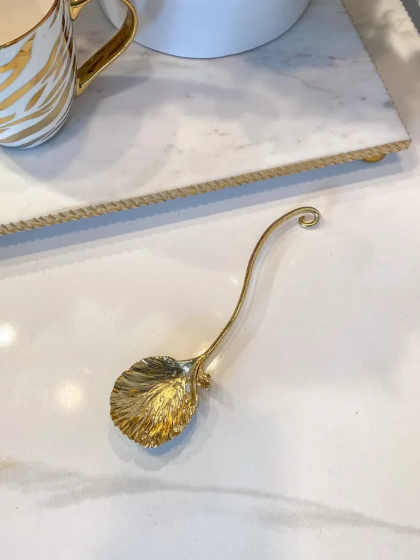 Inspire Me! Home Decor Gold Flower Petal Spoon Rest ( 2 Sizes )