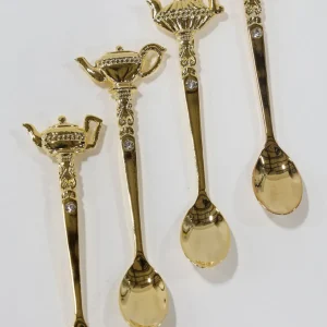 Inspire Me! Home Decor Gold Teapot Spoons (Set Of 4)