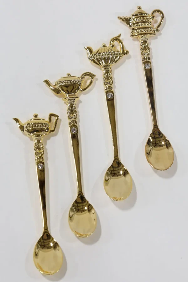 Inspire Me! Home Decor Gold Teapot Spoons (Set Of 4)