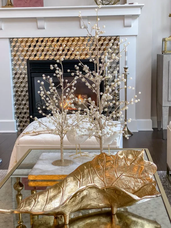 Inspire Me! Home Decor Gold Tree W/ Pearl