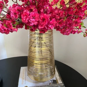 Inspire Me! Home Decor Gold Brushed Glass Vase