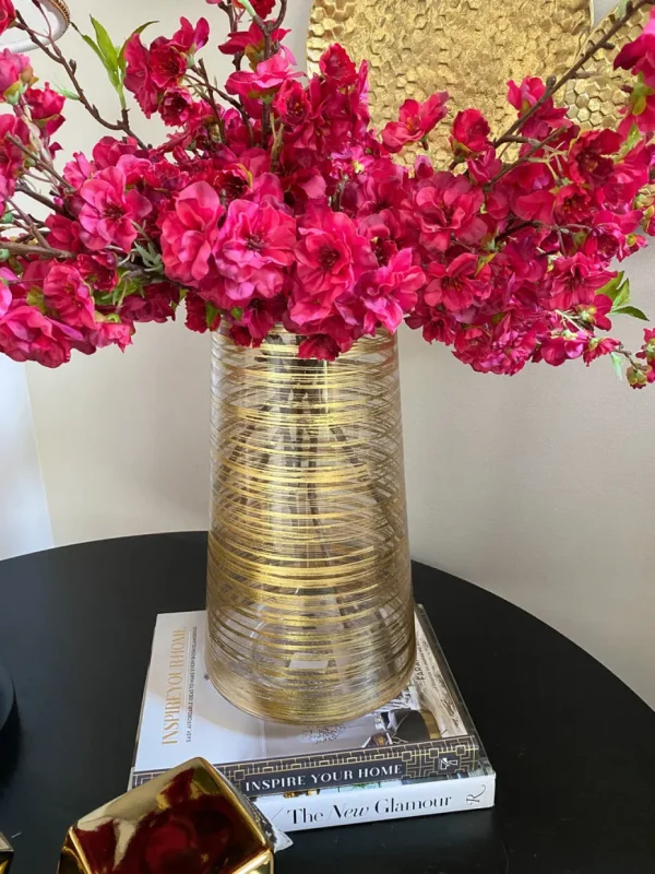 Inspire Me! Home Decor Gold Brushed Glass Vase