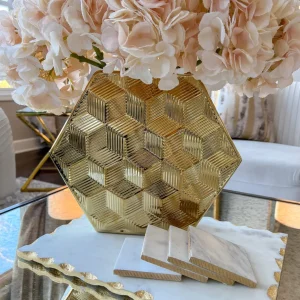 Inspire Me! Home Decor Gold Hexagon Vase